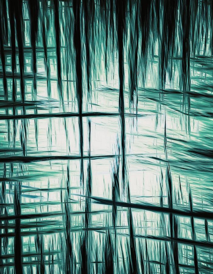 Abstract green forest pattern representing harmony and growth